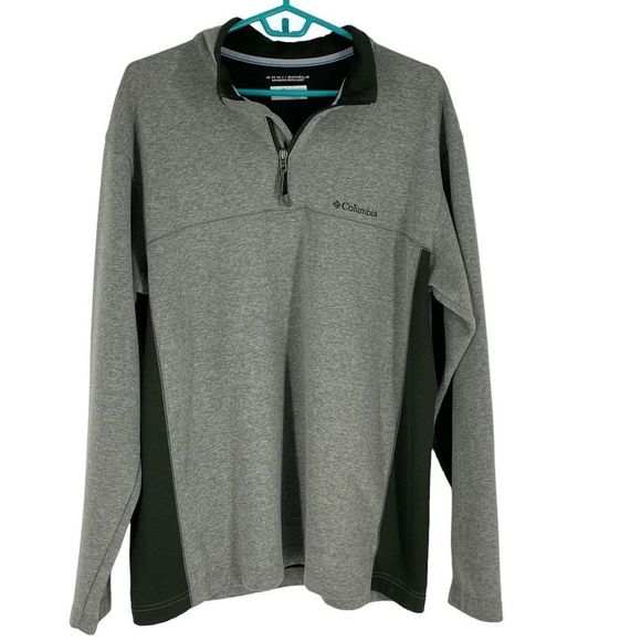 Men’s COLUMBIA partial, zip pull over sweatshirt, size large - Picture 1 of 4